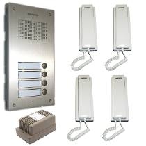 kit Citofonos 4 para Condominio y Edificios